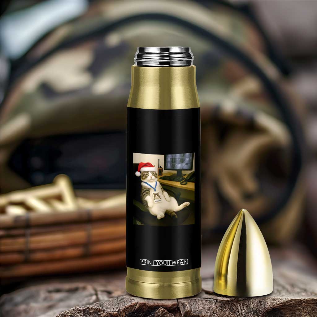 Funny Cat Christmas Bullet Tumbler Night Time Security Guard TS14 Print Your Wear