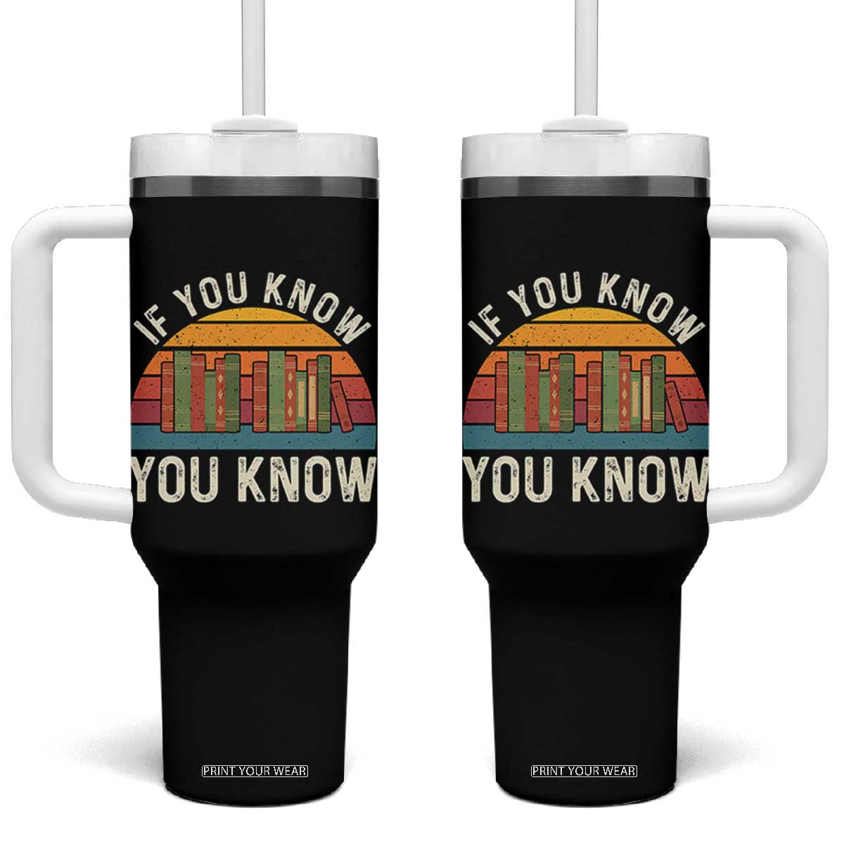 67 Six Seven Book Lover Meme Tumbler With Handle If You Know You Know TS14 One Size: 40 oz Black Print Your Wear