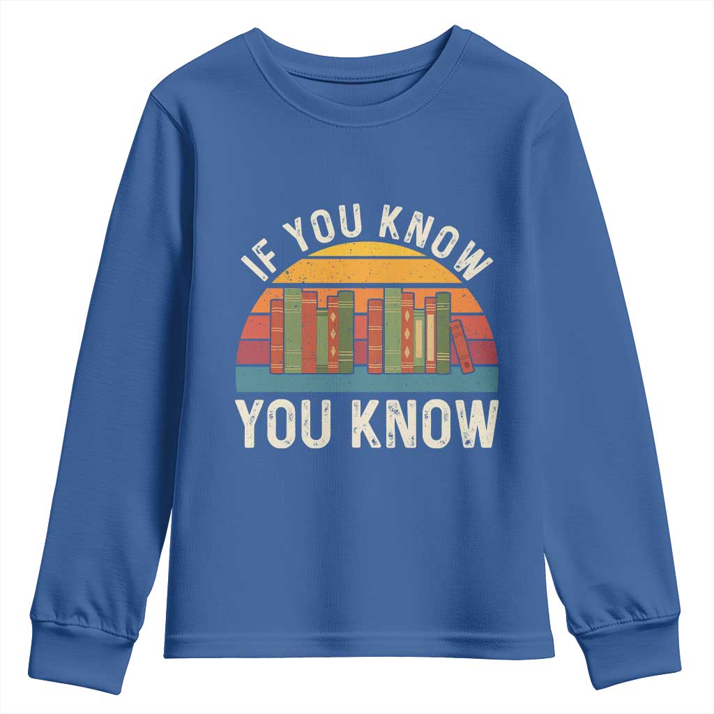 67 Six Seven Book Lover Meme Youth Sweatshirt If You Know You Know TS14 Royal Blue Print Your Wear