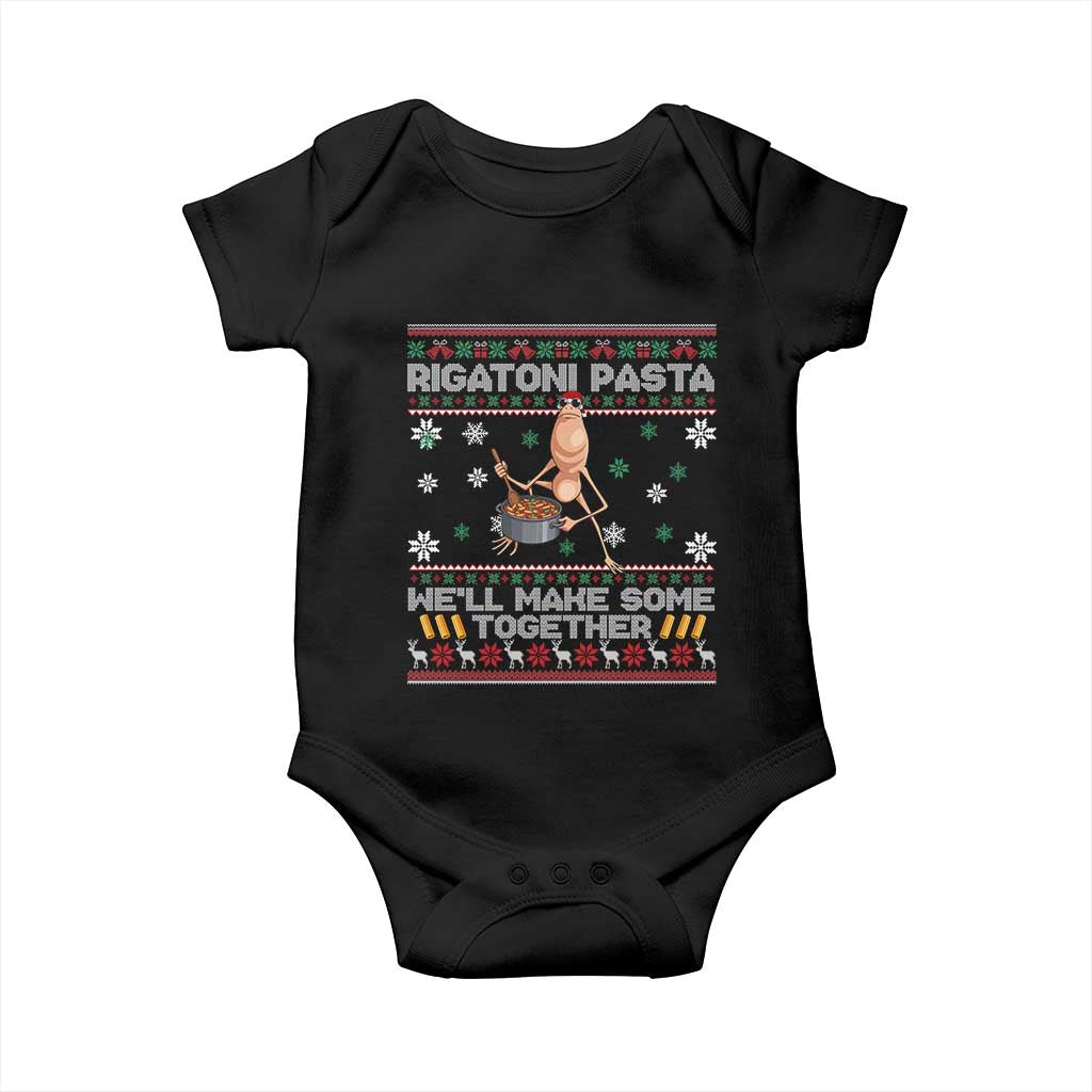 Marcus The Worm Christmas Meme Baby Onesie Rigatoni Pasta We Will Make Some Together - Print Your Wear