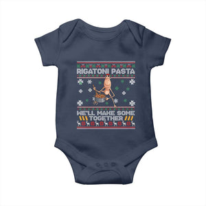 Marcus The Worm Christmas Meme Baby Onesie Rigatoni Pasta We Will Make Some Together TS14 Navy Print Your Wear