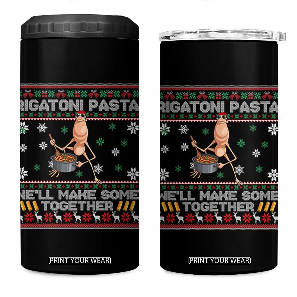 Marcus The Worm Christmas Meme 4 in 1 Can Cooler Tumbler Rigatoni Pasta We Will Make Some Together TS14 One Size: 16 oz Black Print Your Wear