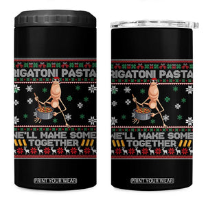 Marcus The Worm Christmas Meme 4 in 1 Can Cooler Tumbler Rigatoni Pasta We Will Make Some Together TS14 One Size: 16 oz Black Print Your Wear