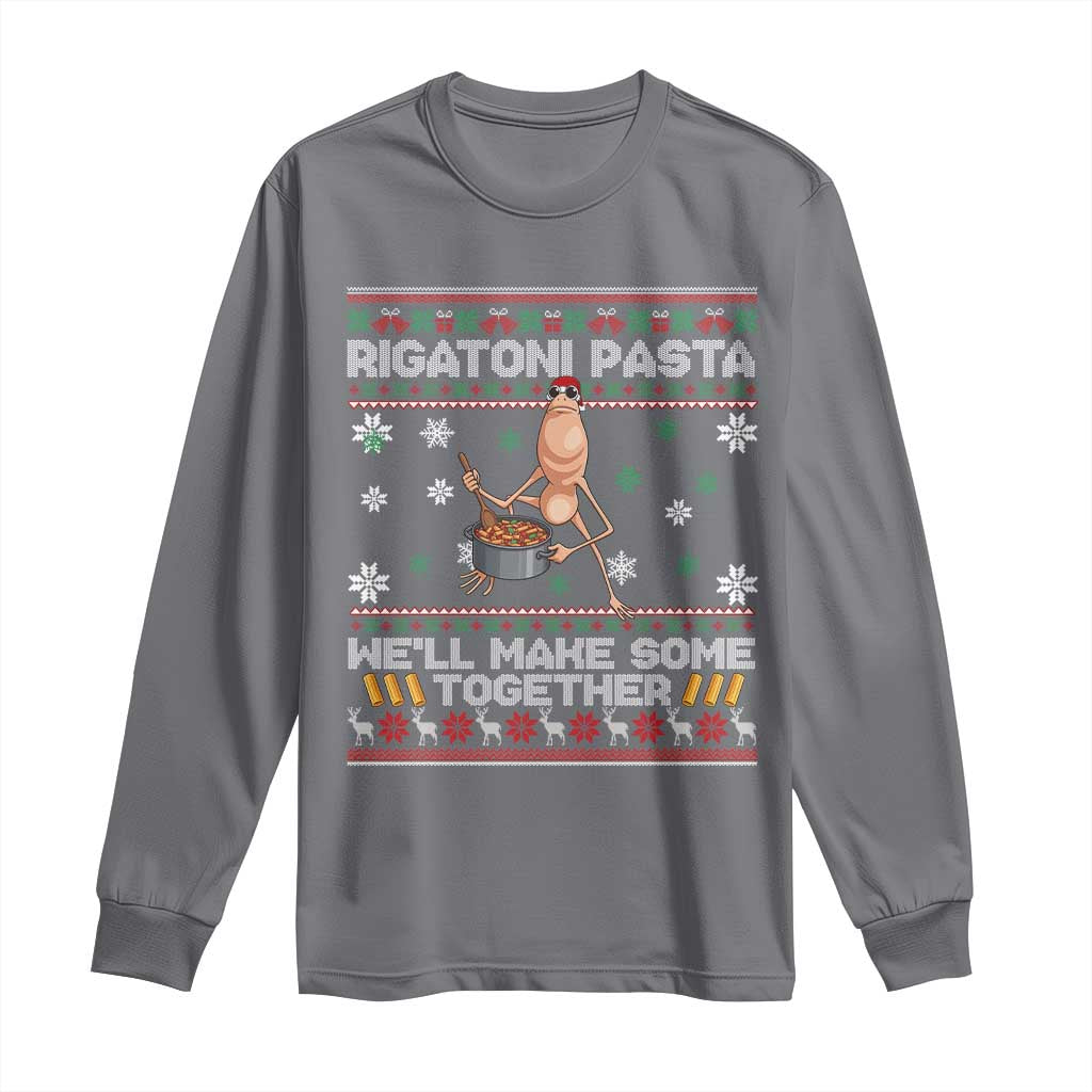 Marcus The Worm Christmas Meme Long Sleeve Shirt Rigatoni Pasta We Will Make Some Together TS14 Charcoal Print Your Wear