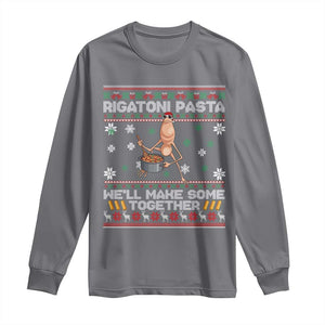 Marcus The Worm Christmas Meme Long Sleeve Shirt Rigatoni Pasta We Will Make Some Together TS14 Charcoal Print Your Wear