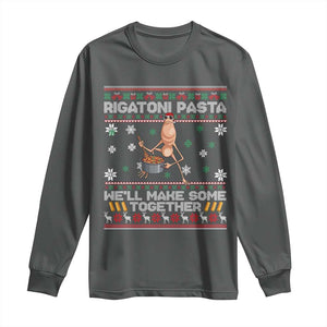 Marcus The Worm Christmas Meme Long Sleeve Shirt Rigatoni Pasta We Will Make Some Together TS14 Dark Heather Print Your Wear