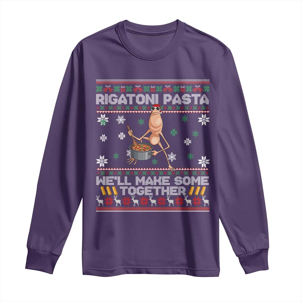 Marcus The Worm Christmas Meme Long Sleeve Shirt Rigatoni Pasta We Will Make Some Together TS14 Purple Print Your Wear