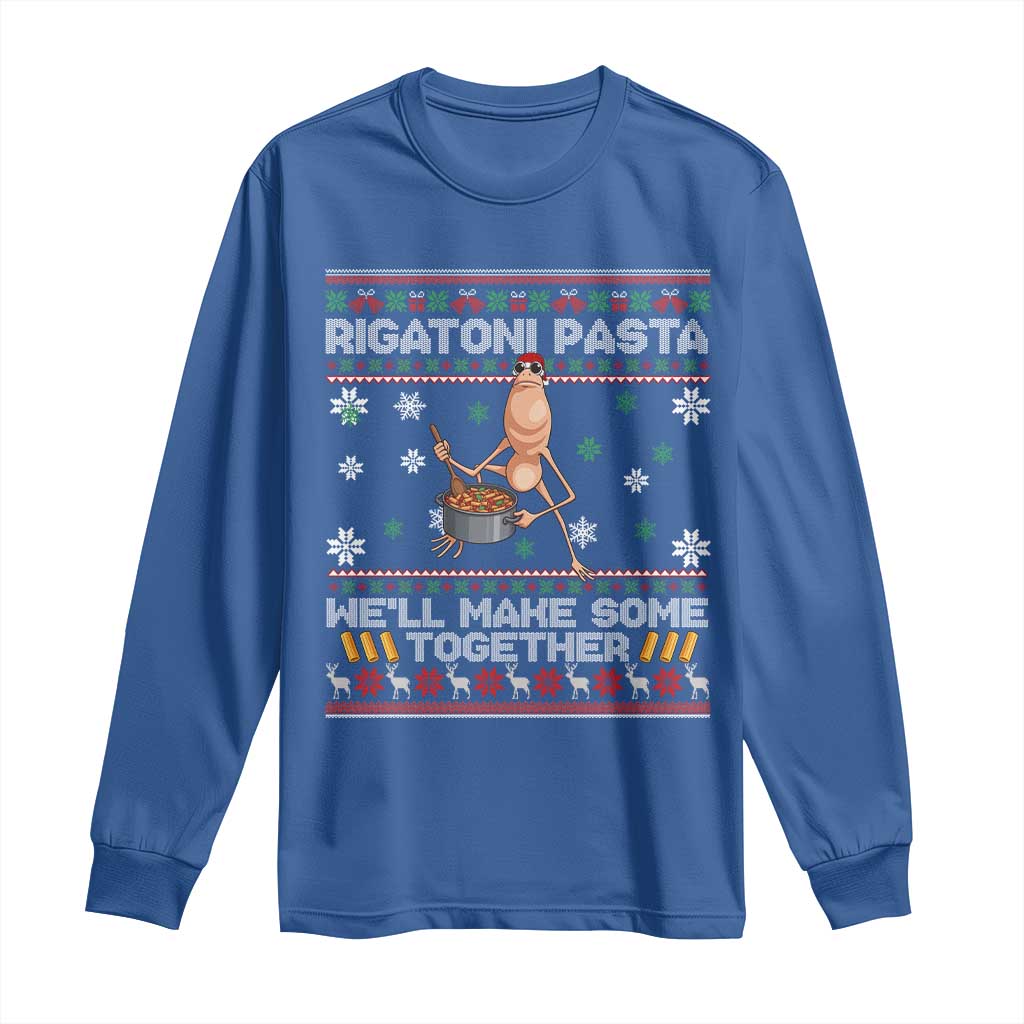 Marcus The Worm Christmas Meme Long Sleeve Shirt Rigatoni Pasta We Will Make Some Together TS14 Royal Blue Print Your Wear