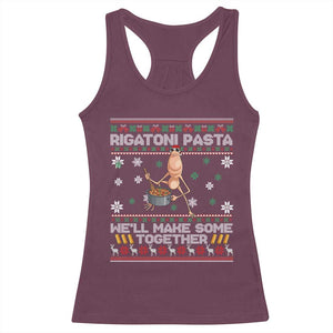 Marcus The Worm Christmas Meme Racerback Tank Top Rigatoni Pasta We Will Make Some Together TS14 Maroon Print Your Wear