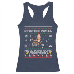 Marcus The Worm Christmas Meme Racerback Tank Top Rigatoni Pasta We Will Make Some Together TS14 Navy Print Your Wear