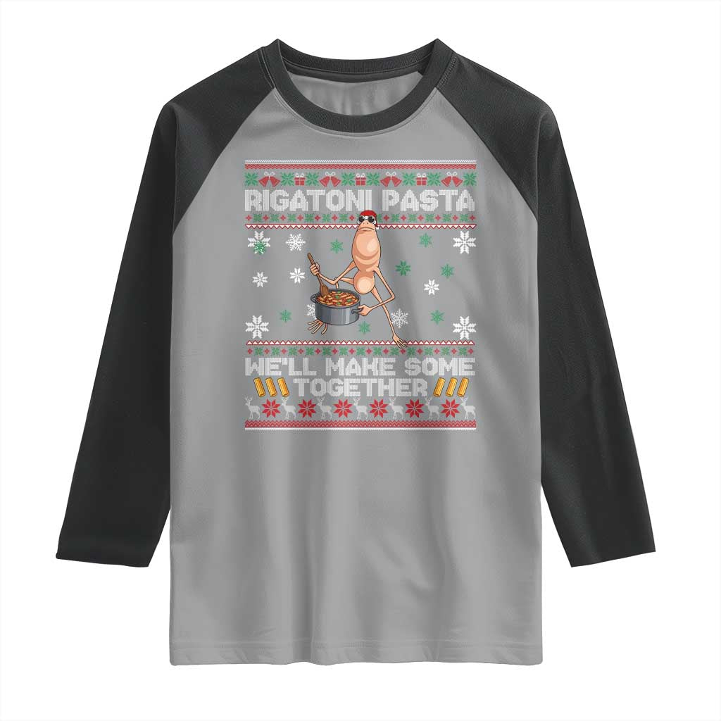 Marcus The Worm Christmas Meme Raglan Shirt Rigatoni Pasta We Will Make Some Together TS14 Sport Gray Black Print Your Wear