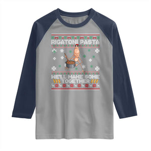 Marcus The Worm Christmas Meme Raglan Shirt Rigatoni Pasta We Will Make Some Together TS14 Sport Gray Navy Print Your Wear