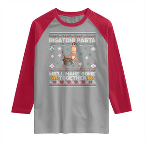 Marcus The Worm Christmas Meme Raglan Shirt Rigatoni Pasta We Will Make Some Together TS14 Sport Gray Red Print Your Wear