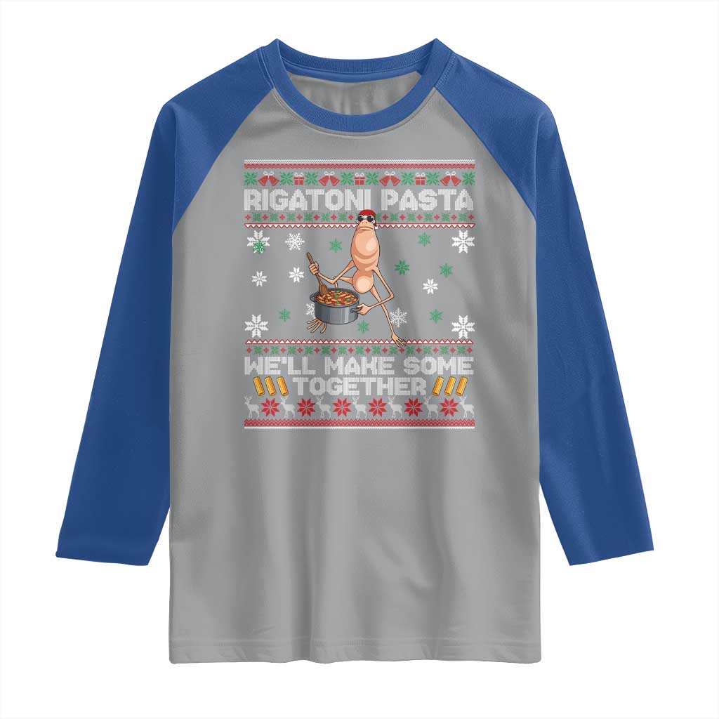 Marcus The Worm Christmas Meme Raglan Shirt Rigatoni Pasta We Will Make Some Together TS14 Sport Gray Royal Print Your Wear