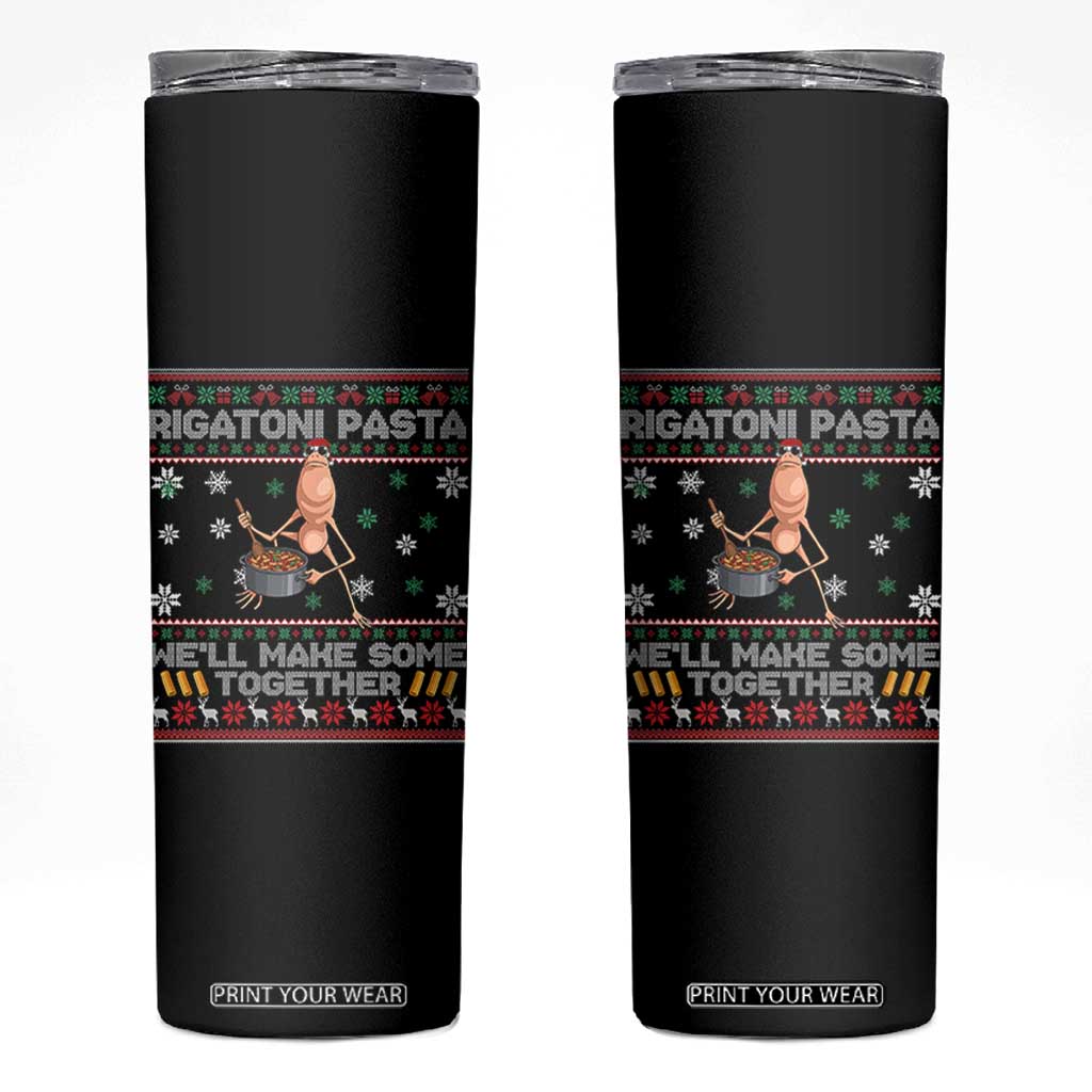 Marcus The Worm Christmas Meme Skinny Tumbler Rigatoni Pasta We Will Make Some Together TS14 Black Print Your Wear