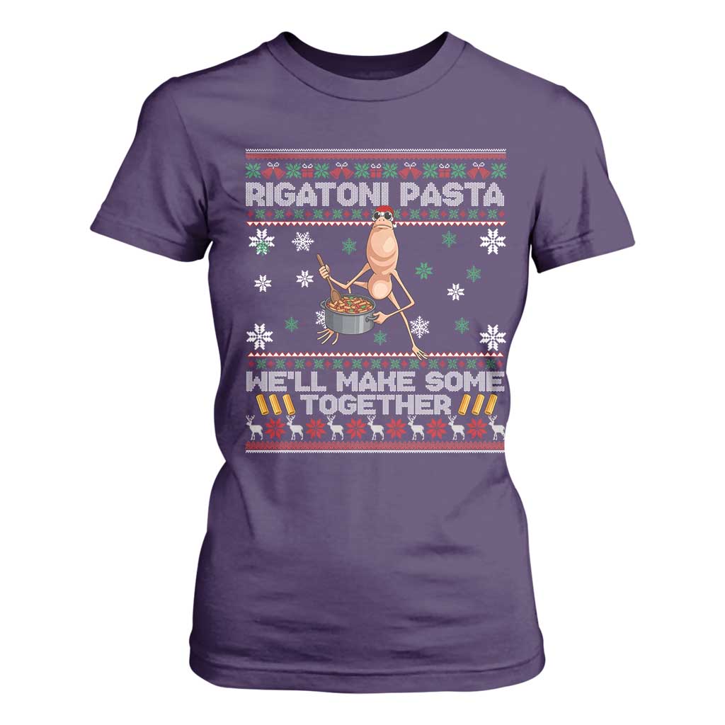 Marcus The Worm Christmas Meme T Shirt For Women Rigatoni Pasta We Will Make Some Together - Print Your Wear