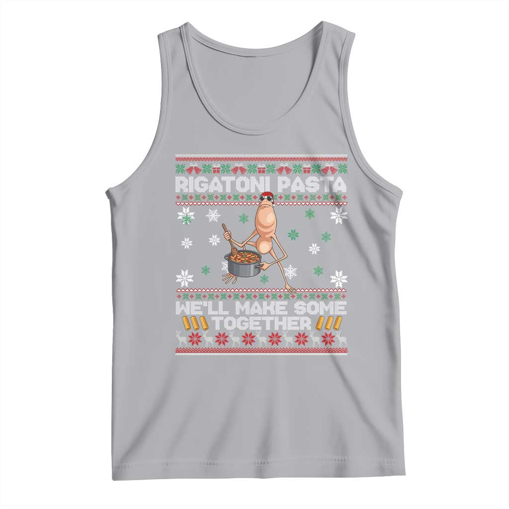 Marcus The Worm Christmas Meme Tank Top Rigatoni Pasta We Will Make Some Together - Print Your Wear