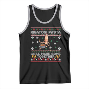 Marcus The Worm Christmas Meme Tank Top Rigatoni Pasta We Will Make Some Together TS14 Black Athletic Heather Print Your Wear
