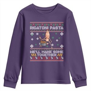 Marcus The Worm Christmas Meme Youth Sweatshirt Rigatoni Pasta We Will Make Some Together TS14 Purple Print Your Wear