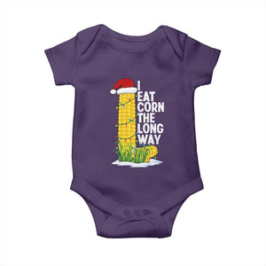 I Eat Corn The Long Way Baby Onesie Funny Corn Adult Humor Christmas TS14 Purple Print Your Wear