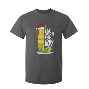 I Eat Corn The Long Way T Shirt For Kid Funny Corn Adult Humor Christmas TS14 Dark Heather Print Your Wear