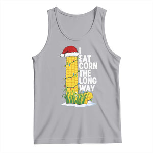 I Eat Corn The Long Way Tank Top Funny Corn Adult Humor Christmas TS14 Athletic Heather Print Your Wear