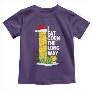 I Eat Corn The Long Way Toddler T Shirt Funny Corn Adult Humor Christmas TS14 Purple Print Your Wear