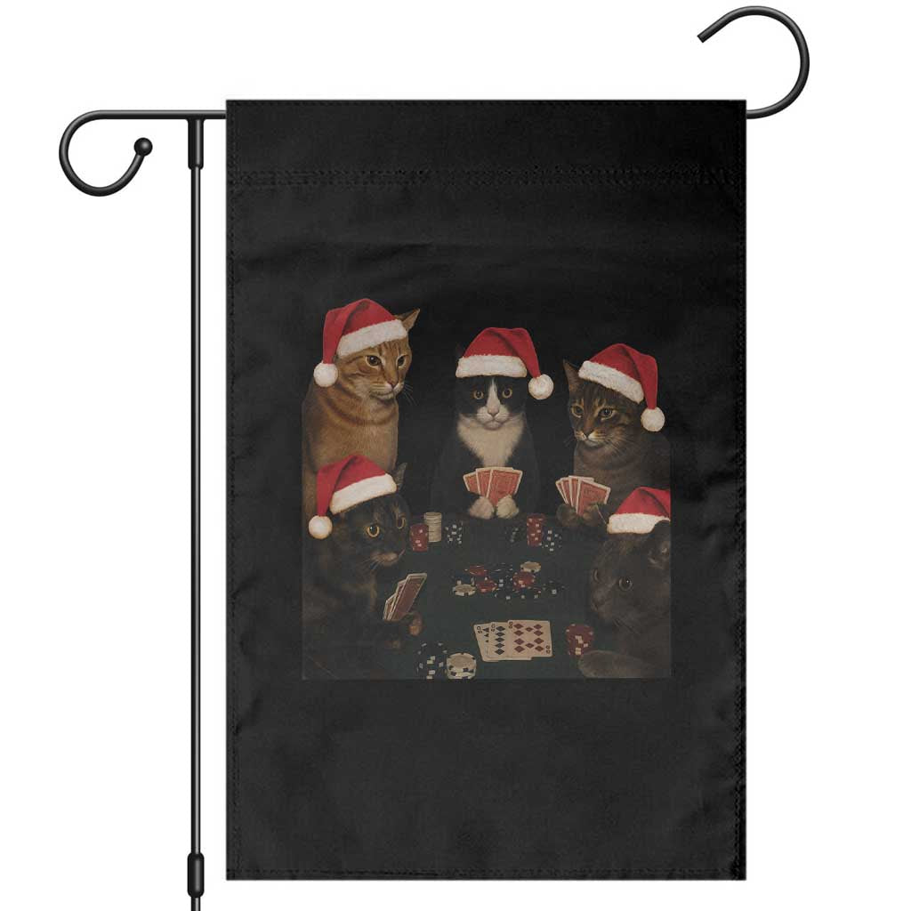 Poker Cats Christmas Meme Shirt Garden Flag Funny Gambling Cat TS14 Black Print Your Wear