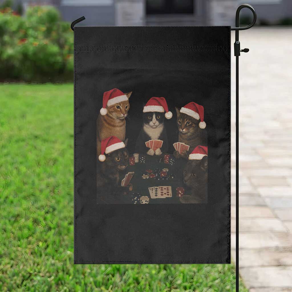Poker Cats Christmas Meme Shirt Garden Flag Funny Gambling Cat TS14 Print Your Wear