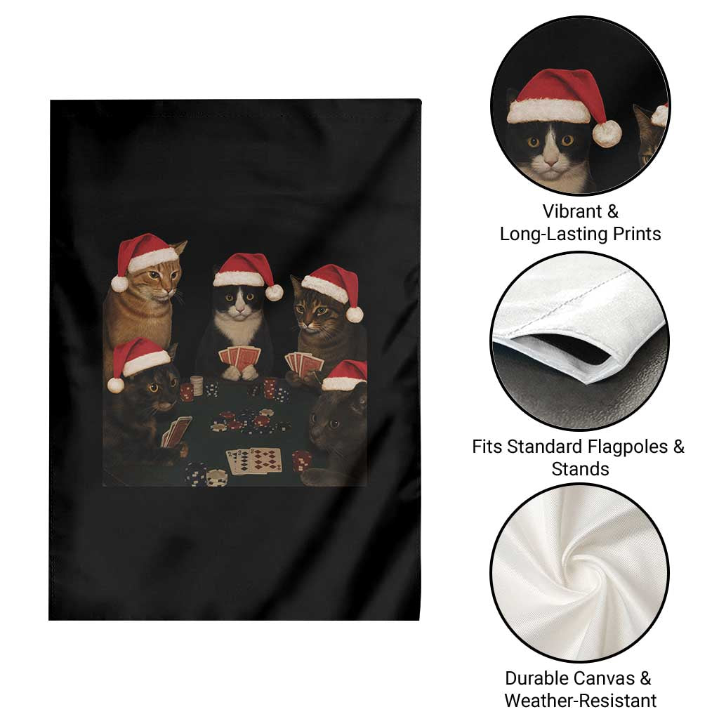 Poker Cats Christmas Meme Shirt Garden Flag Funny Gambling Cat TS14 Print Your Wear