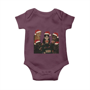 Poker Cats Christmas Meme Shirt Baby Onesie Funny Gambling Cat TS14 Maroon Print Your Wear