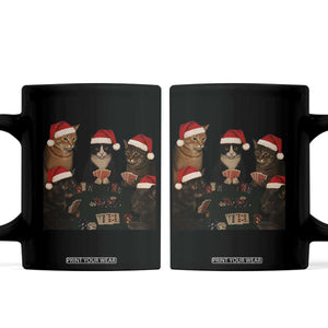 Poker Cats Christmas Meme Shirt Coffee Mug Funny Gambling Cat TS14 Black Print Your Wear