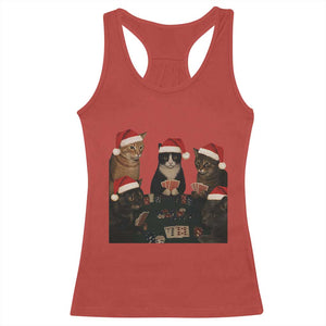 Poker Cats Christmas Meme Shirt Racerback Tank Top Funny Gambling Cat - Print Your Wear