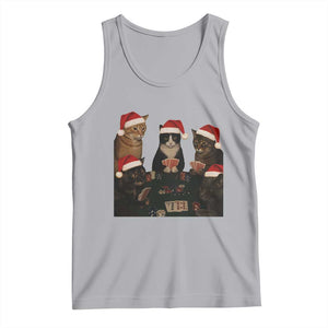 Poker Cats Christmas Meme Shirt Tank Top Funny Gambling Cat - Print Your Wear