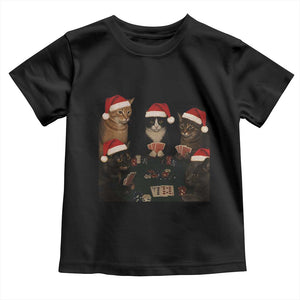 Poker Cats Christmas Meme Shirt Toddler T Shirt Funny Gambling Cat TS14 Black Print Your Wear