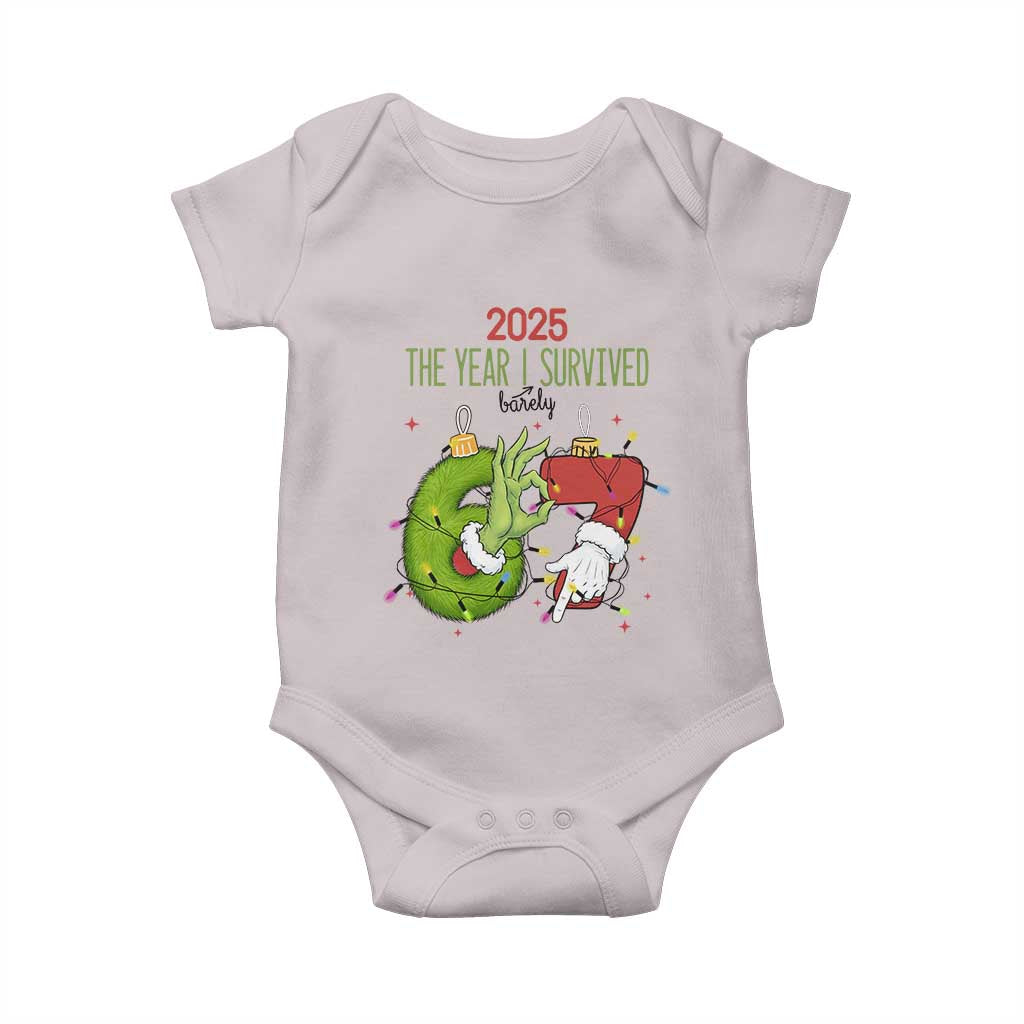 The Year I Survived 67 Six Seven Christmas Meme Baby Onesie TS14 Ice Gray Print Your Wear
