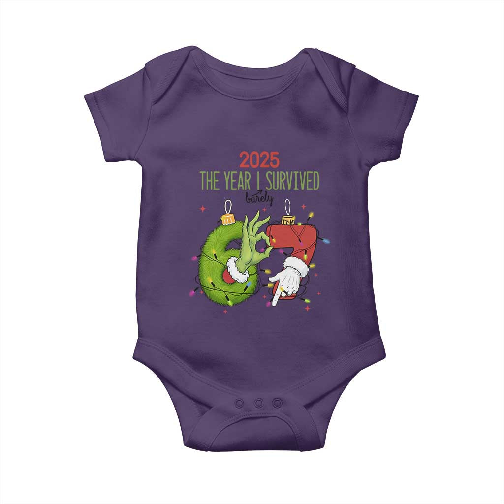 The Year I Survived 67 Six Seven Christmas Meme Baby Onesie TS14 Purple Print Your Wear