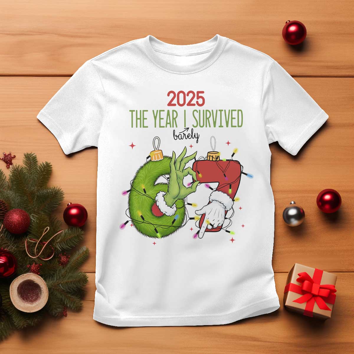 The Year I Survived 67 Six Seven Christmas Meme T Shirt TS14 White Print Your Wear