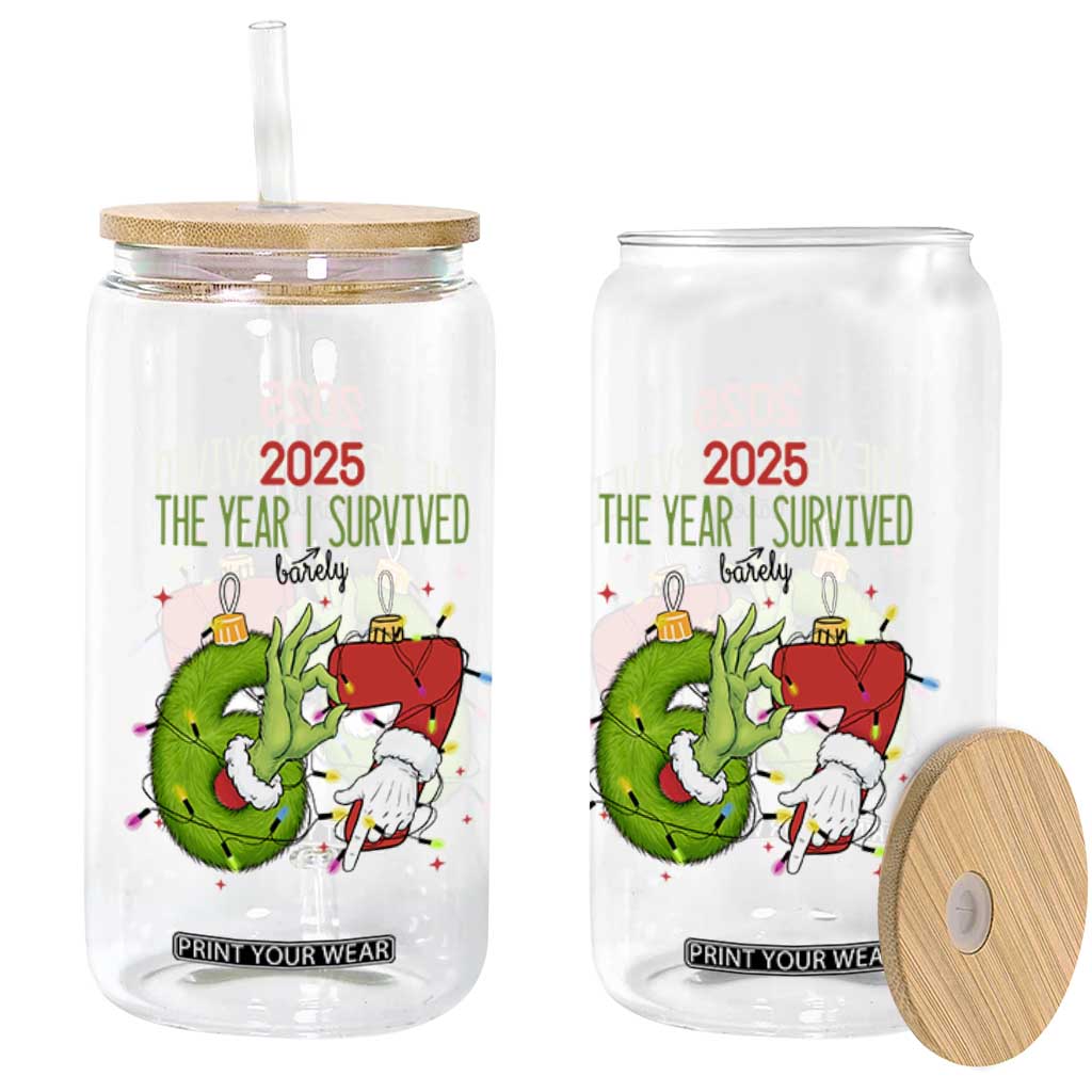 The Year I Survived 67 Six Seven Christmas Meme Glass Can TS14 Print Your Wear