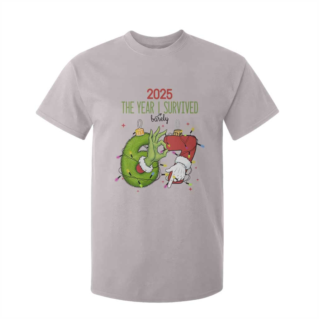 The Year I Survived 67 Six Seven Christmas Meme T Shirt For Kid TS14 Ice Gray Print Your Wear