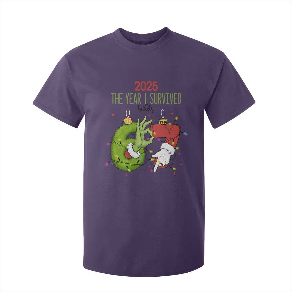 The Year I Survived 67 Six Seven Christmas Meme T Shirt For Kid TS14 Purple Print Your Wear