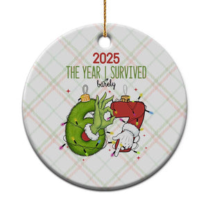 The Year I Survived 67 Six Seven Christmas Meme Ceramic Ornament TS14 1pc Christmas Plaid Print Your Wear
