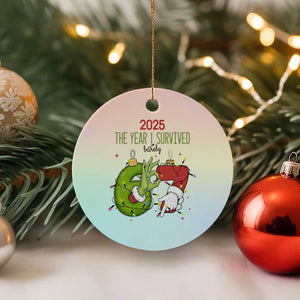 The Year I Survived 67 Six Seven Christmas Meme Ceramic Ornament TS14 1pc Pastel Print Your Wear