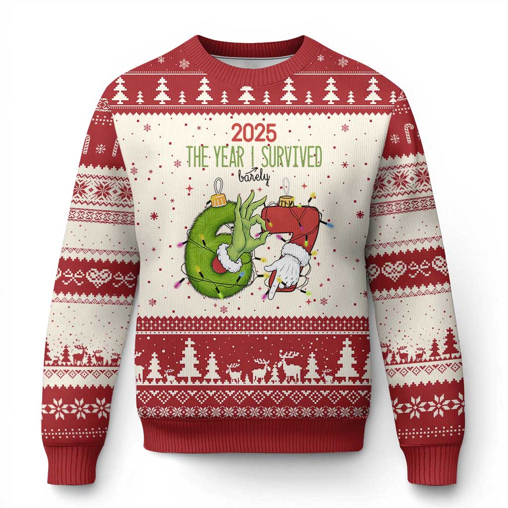 The Year I Survived 67 Six Seven Christmas Meme Ugly Christmas Sweater TS14 Beige Red Print Your Wear