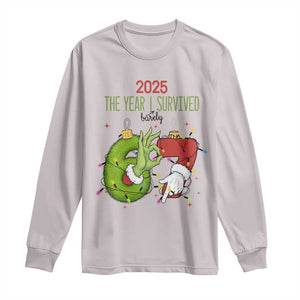 The Year I Survived 67 Six Seven Christmas Meme Long Sleeve Shirt TS14 Ice Gray Print Your Wear