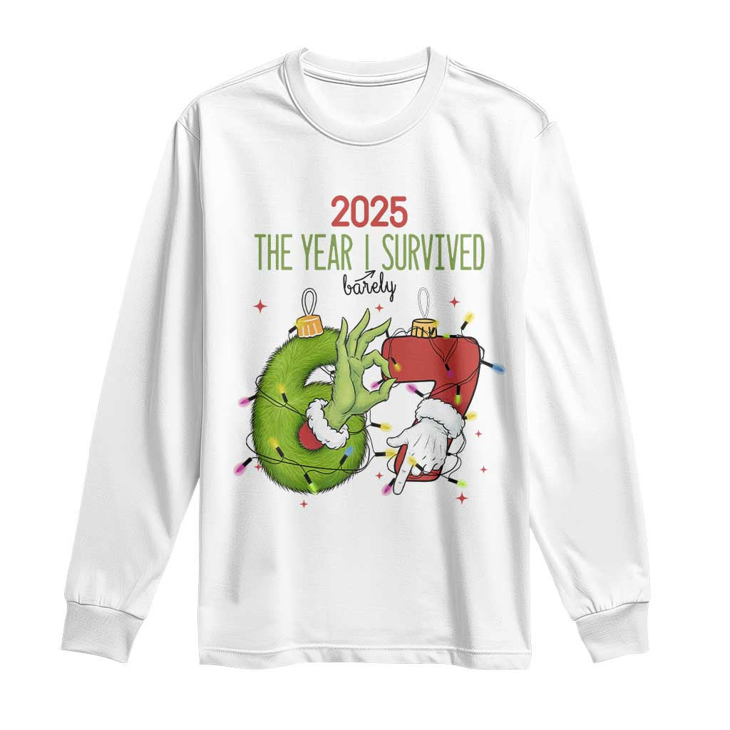 The Year I Survived 67 Six Seven Christmas Meme Long Sleeve Shirt TS14 White Print Your Wear