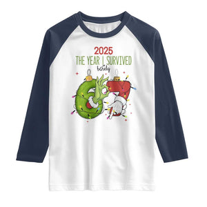 The Year I Survived 67 Six Seven Christmas Meme Raglan Shirt TS14 White Navy Print Your Wear