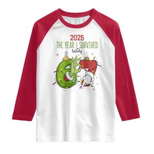 The Year I Survived 67 Six Seven Christmas Meme Raglan Shirt TS14 White Red Print Your Wear