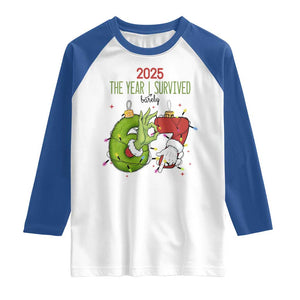 The Year I Survived 67 Six Seven Christmas Meme Raglan Shirt TS14 White Royal Print Your Wear