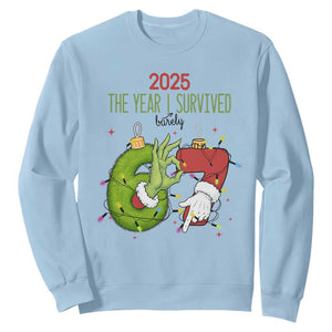 The Year I Survived 67 Six Seven Christmas Meme Sweatshirt TS14 Light Blue Print Your Wear